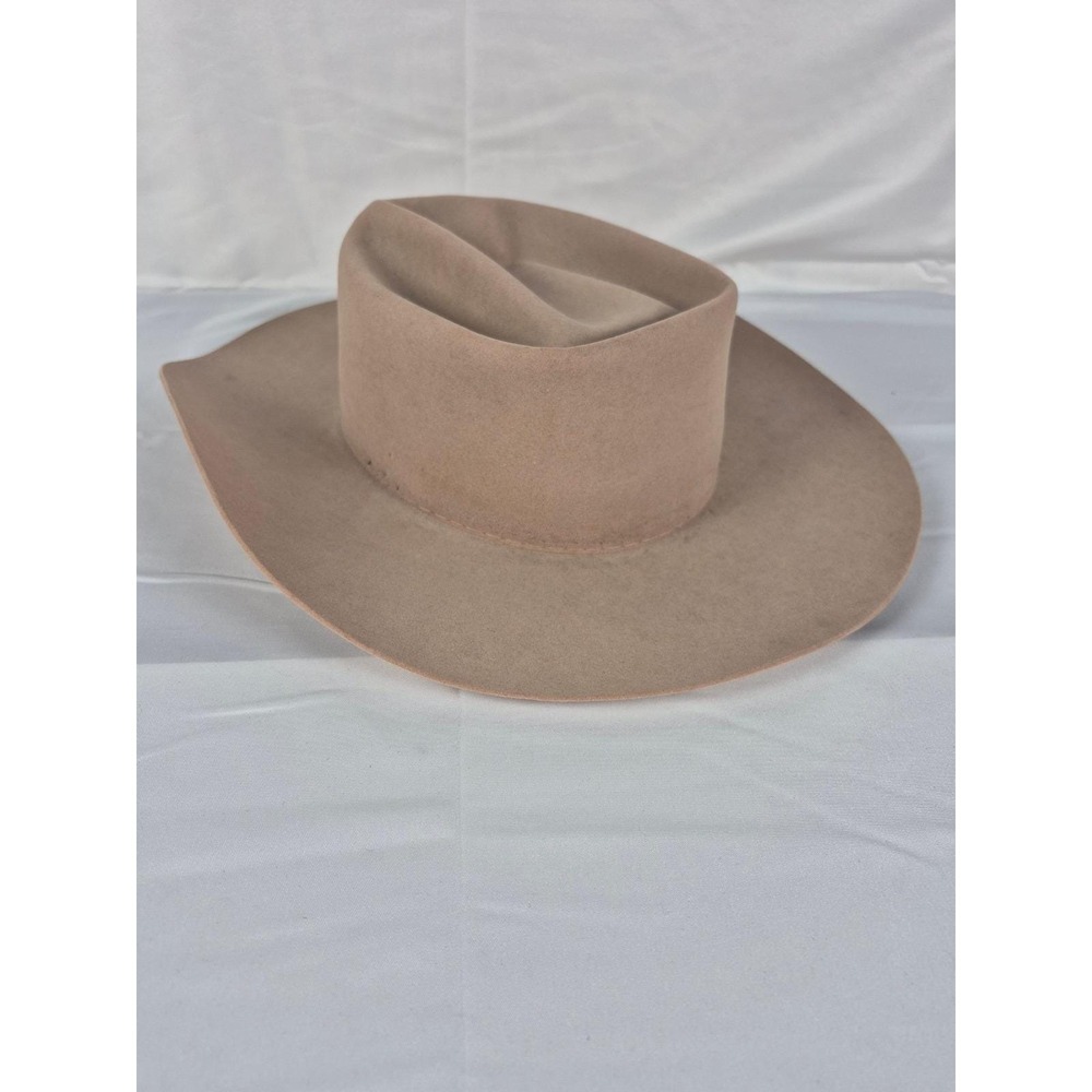 Thoroughbred  7 5/8 Vintage 10X Fur Felt Cowboy Hat Tan Western Ranch Steston